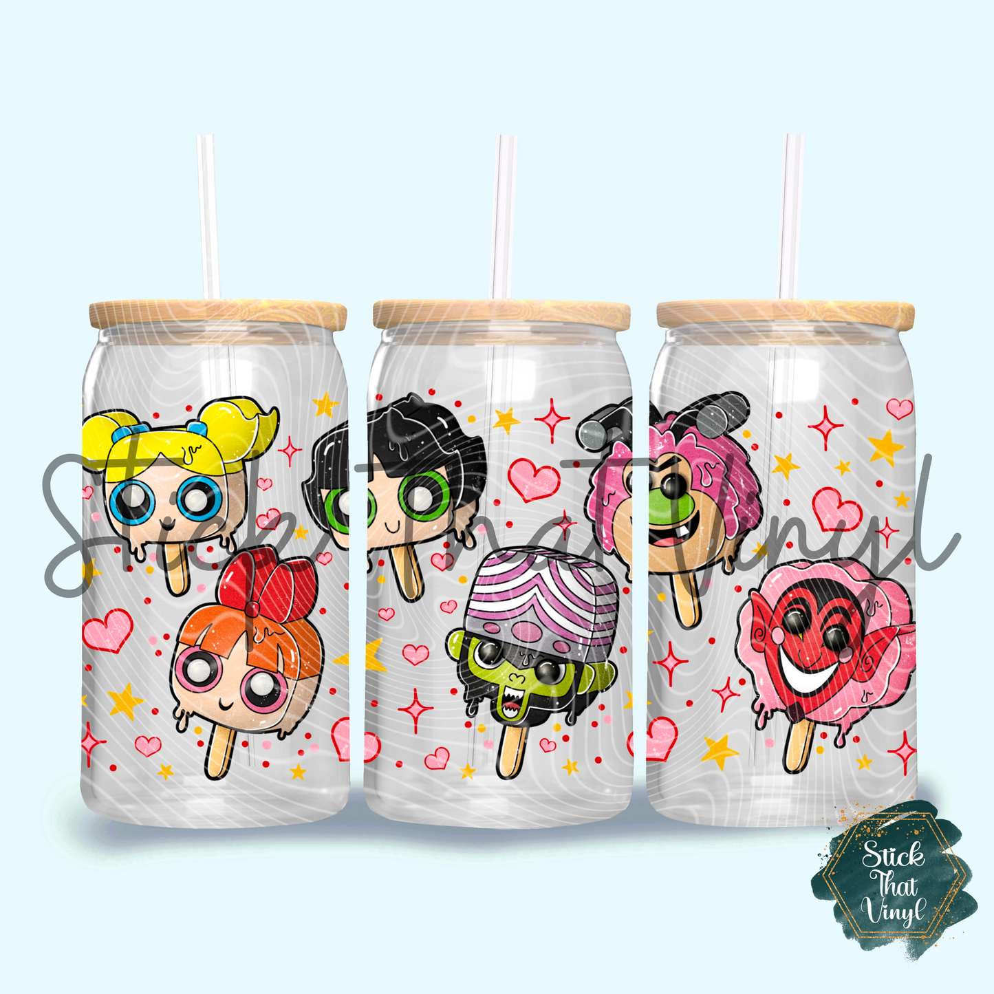 Powerpuff 16oz Tumbler Sublimation Wrap