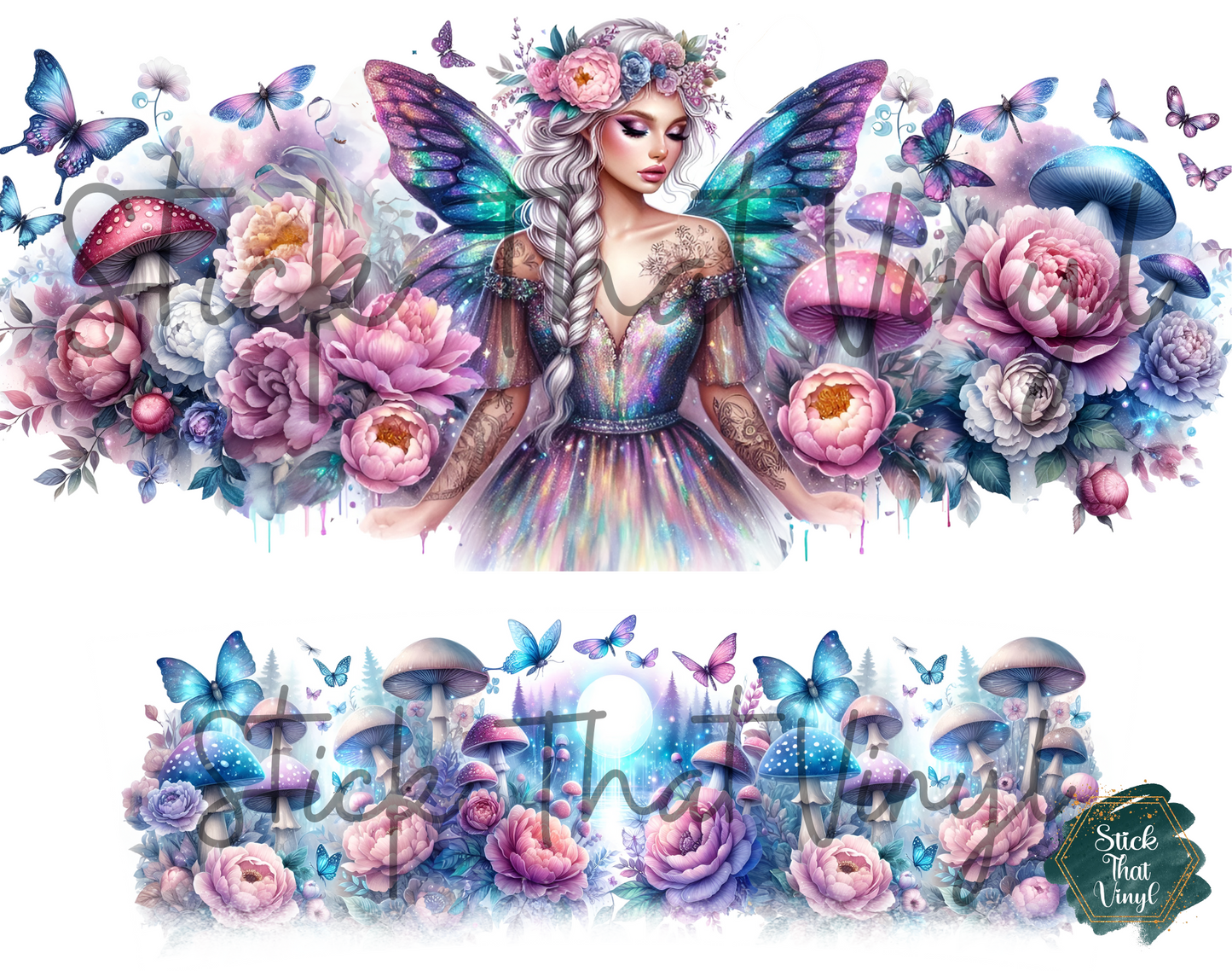 Fairy 40oz Tumbler Sublimation Wrap