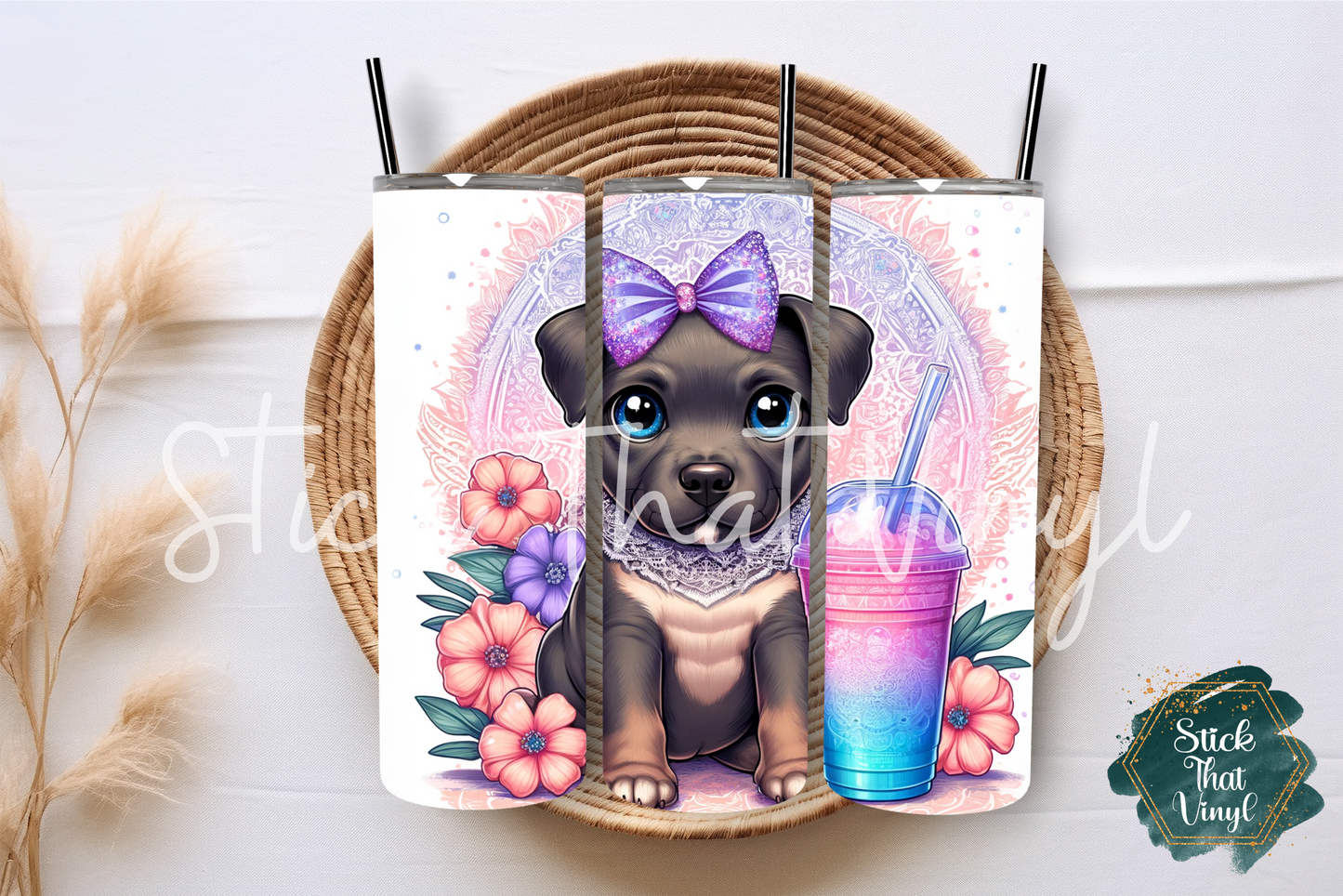 Staffy Frappe 20oz Tumbler Sublimation Wrap