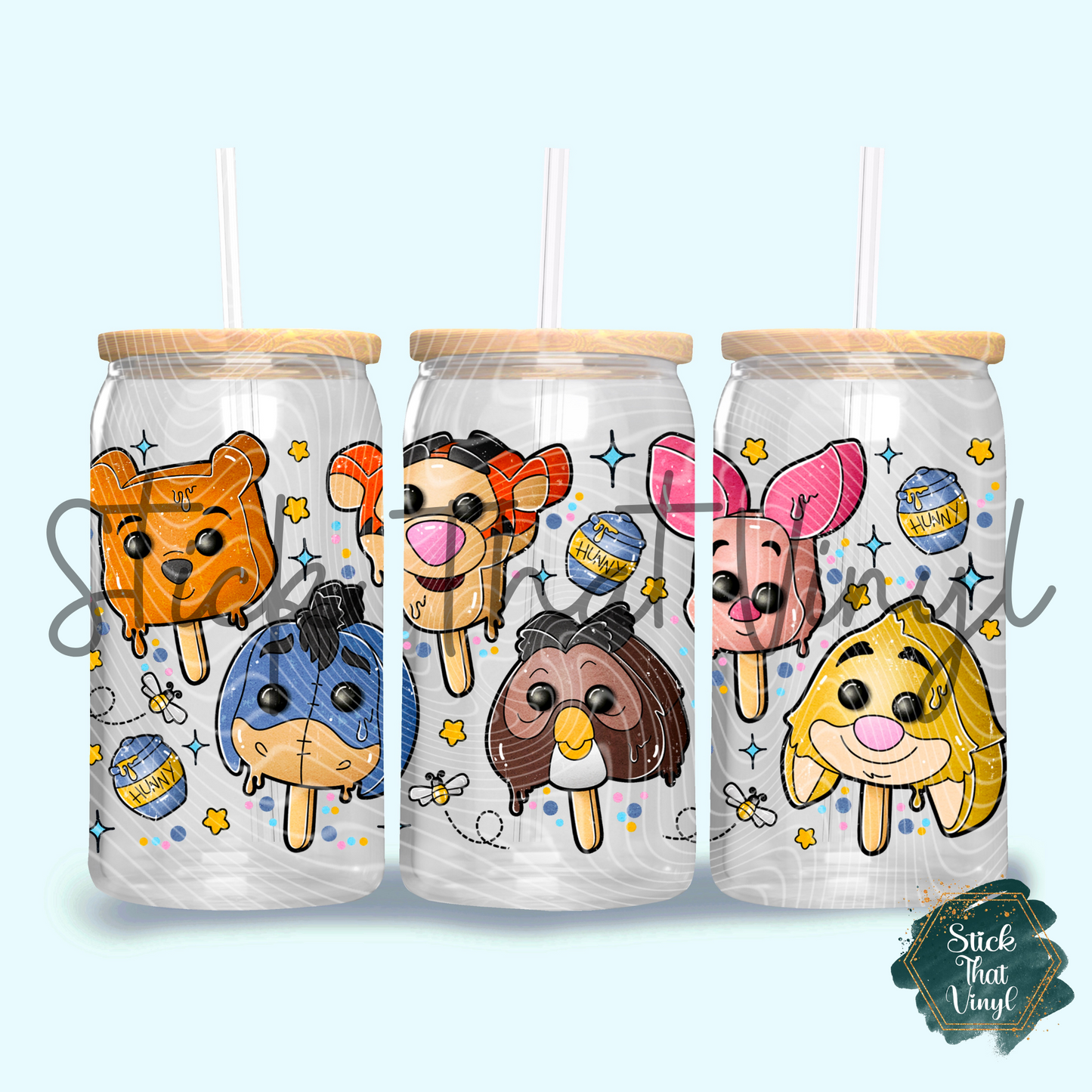 Pooh & Friends 16oz Tumbler Sublimation Wrap