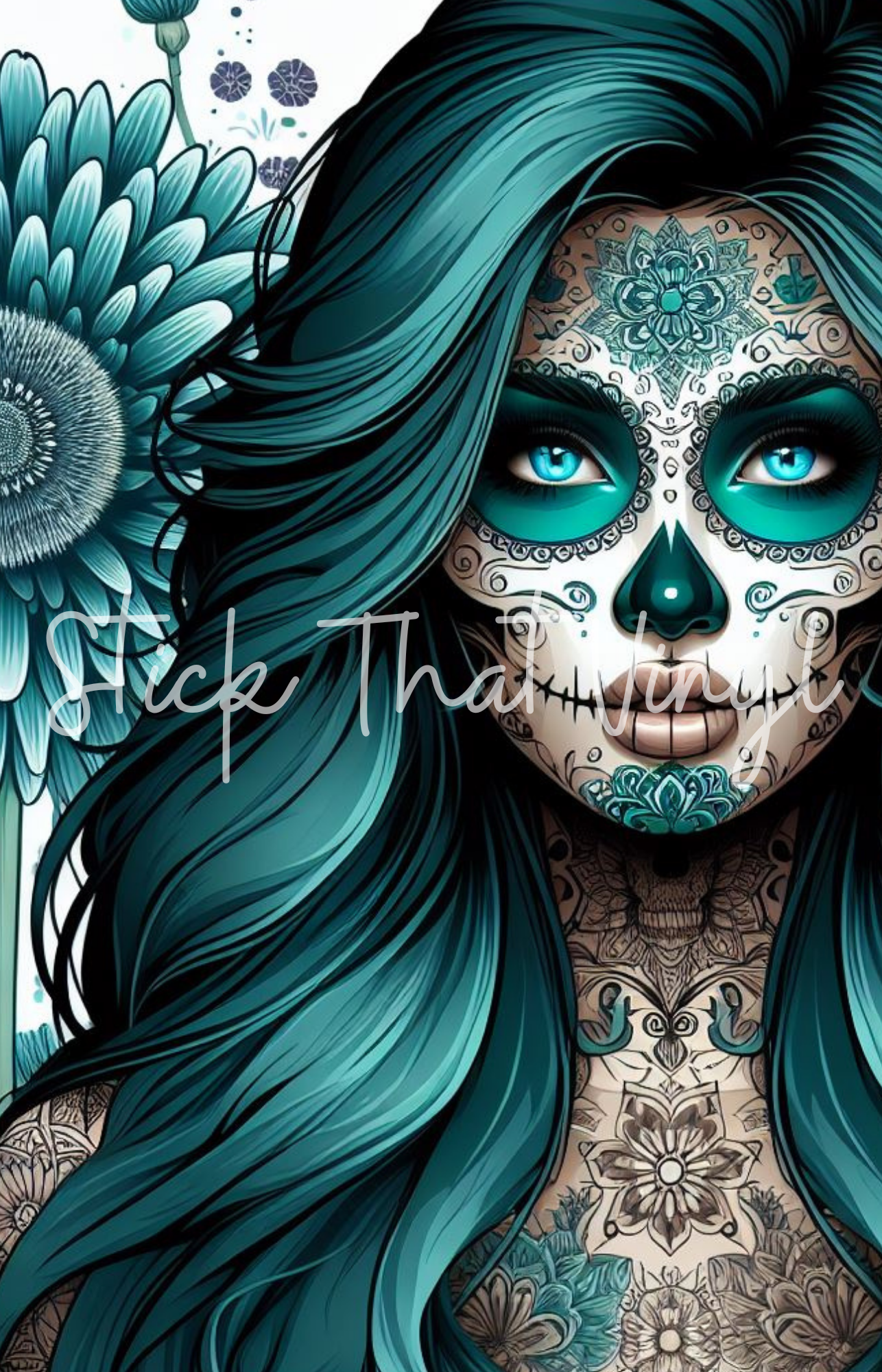 Day of The Dead Girl Design 2 Phone Sublimation Transfer