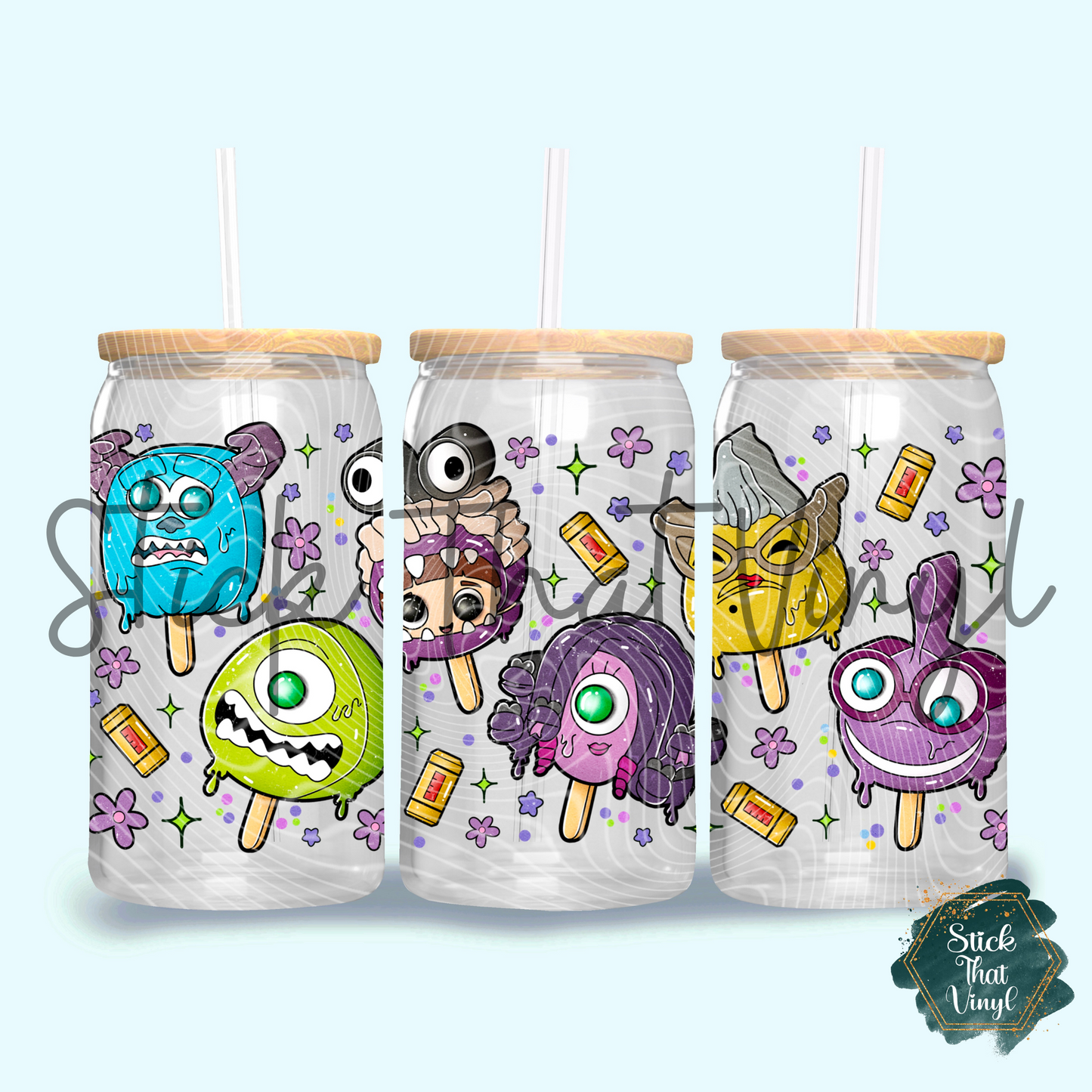 Monster Inc 16oz Tumbler Sublimation Wrap