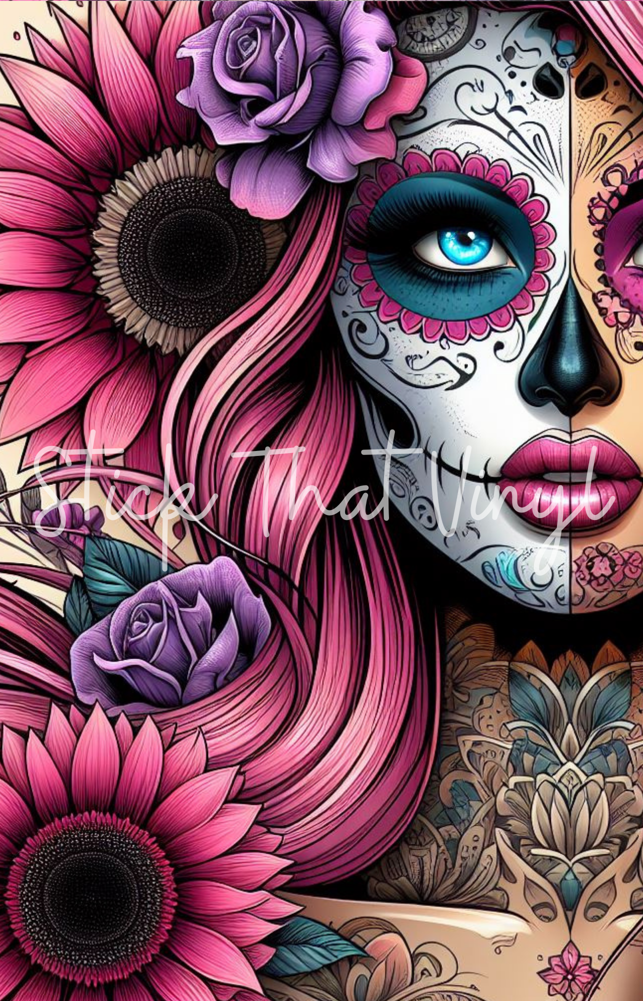 Day of The Dead Girl Design 7 Phone Sublimation Transfer