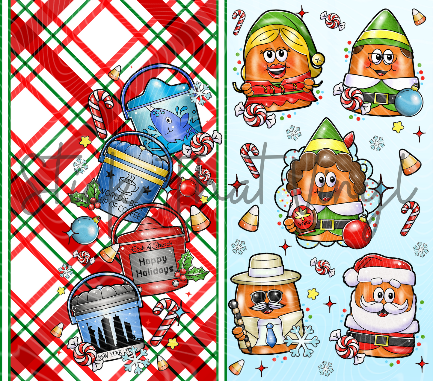 Elf Nugget 20oz Tumbler Sublimation Wrap