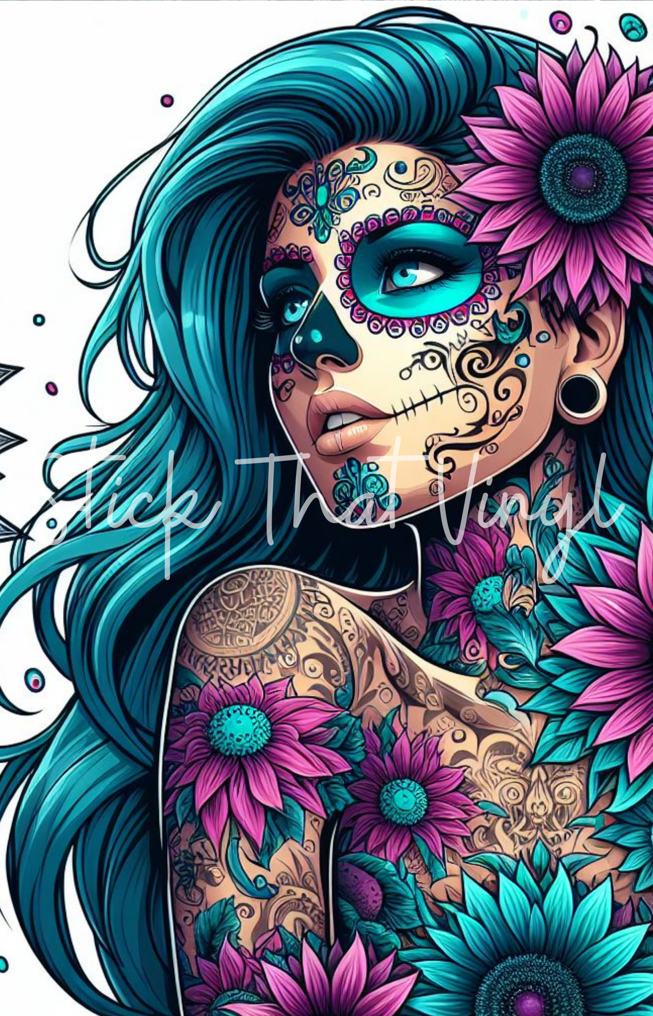 Day of The Dead Girl Design 8 Phone Sublimation Transfer