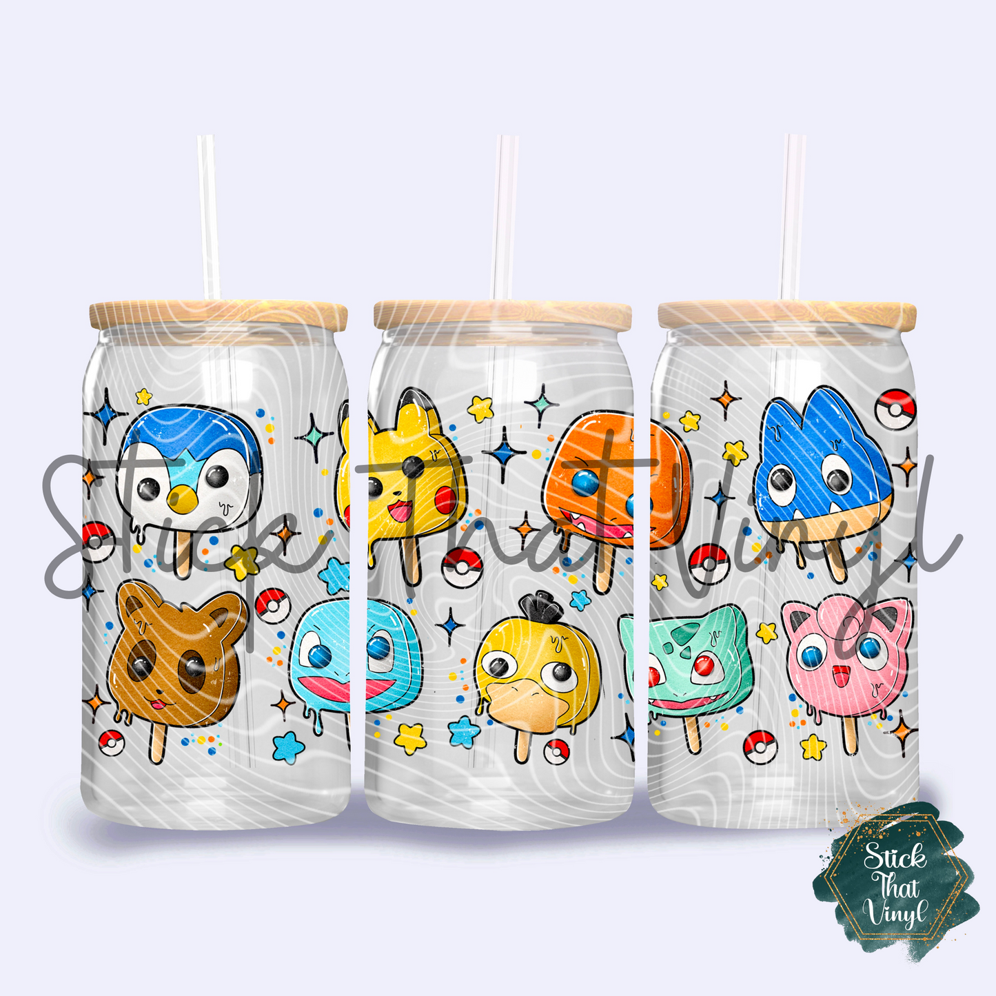 Pokemon 16oz Tumbler Sublimation Wrap