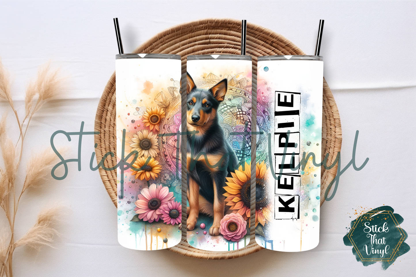 Kelpie 20oz Tumbler Sublimation Wrap