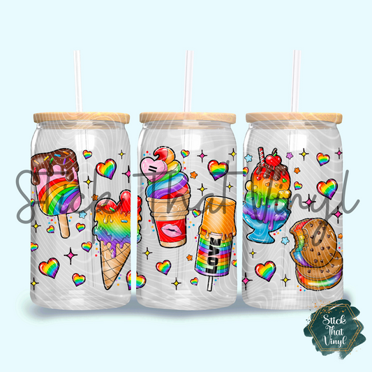 Pride Ice Creams 16oz Tumbler Sublimation Wrap