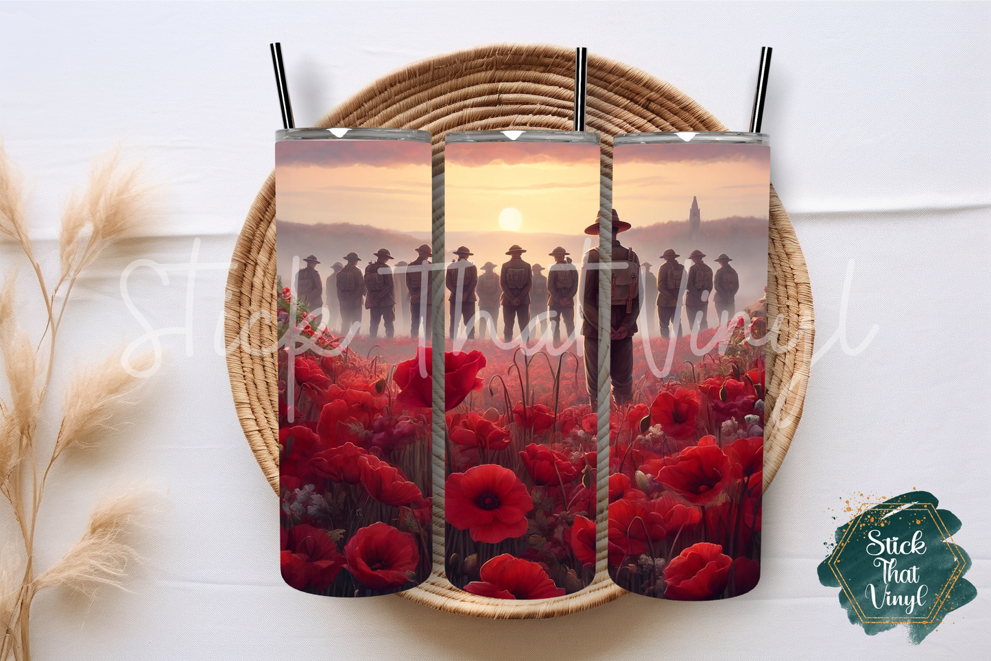 Anzac Day 20oz Tumbler Sublimation Wrap