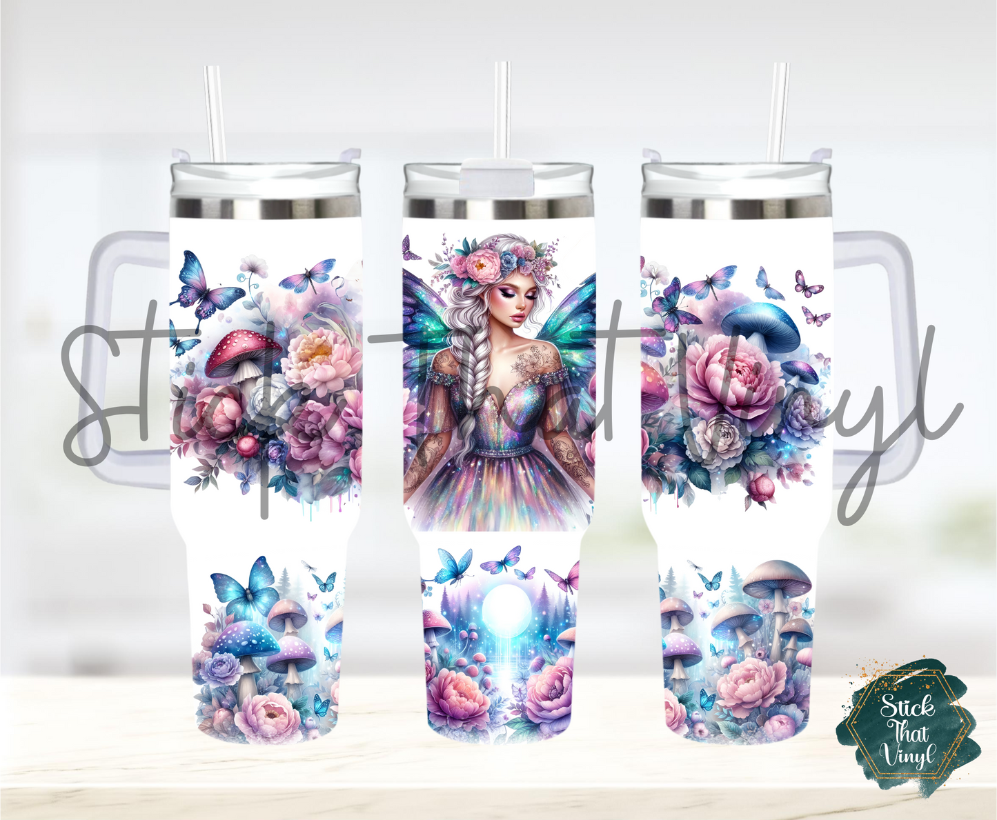 Fairy 40oz Tumbler Sublimation Wrap