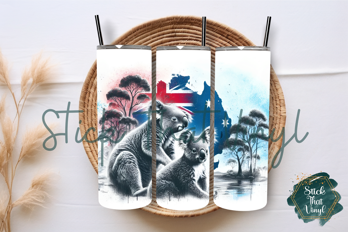 Australian Koala 20oz Tumbler Sublimation Wrap