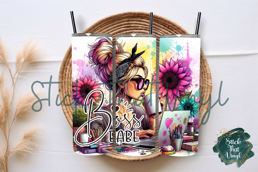 Boss Babe 20oz Tumbler Sublimation Wrap