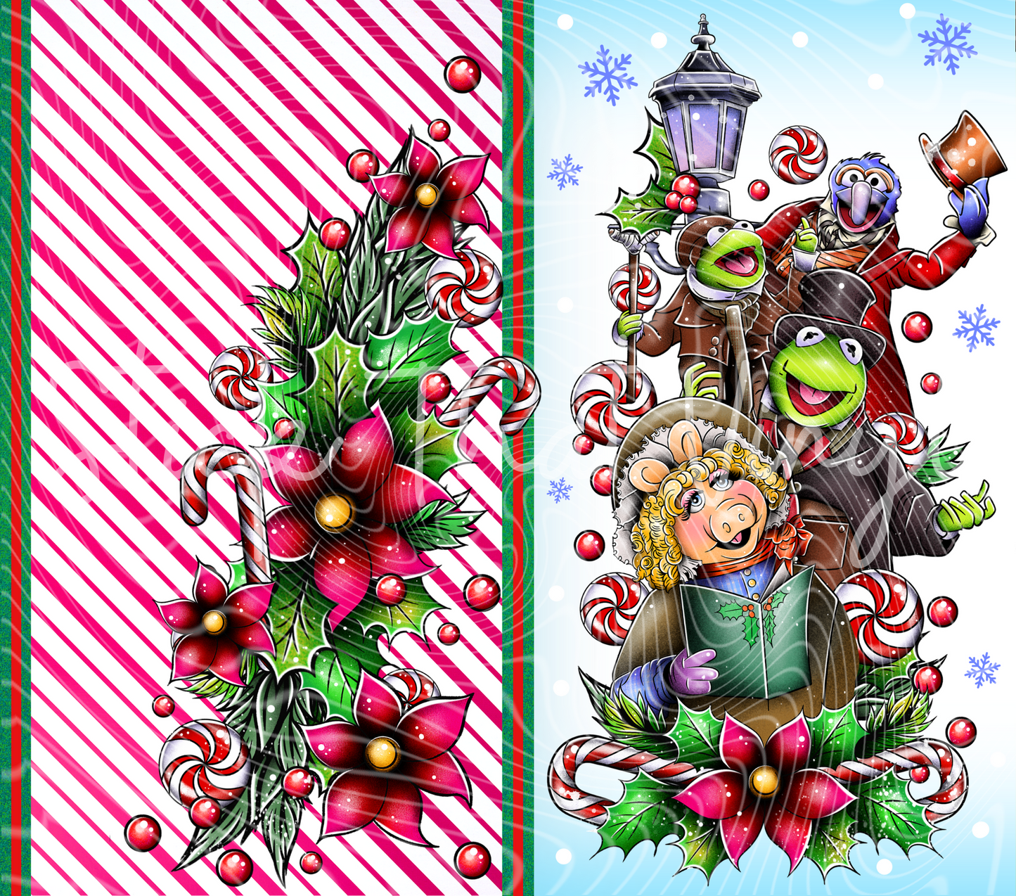 Muppets Christmas 20oz Tumbler Sublimation Wrap