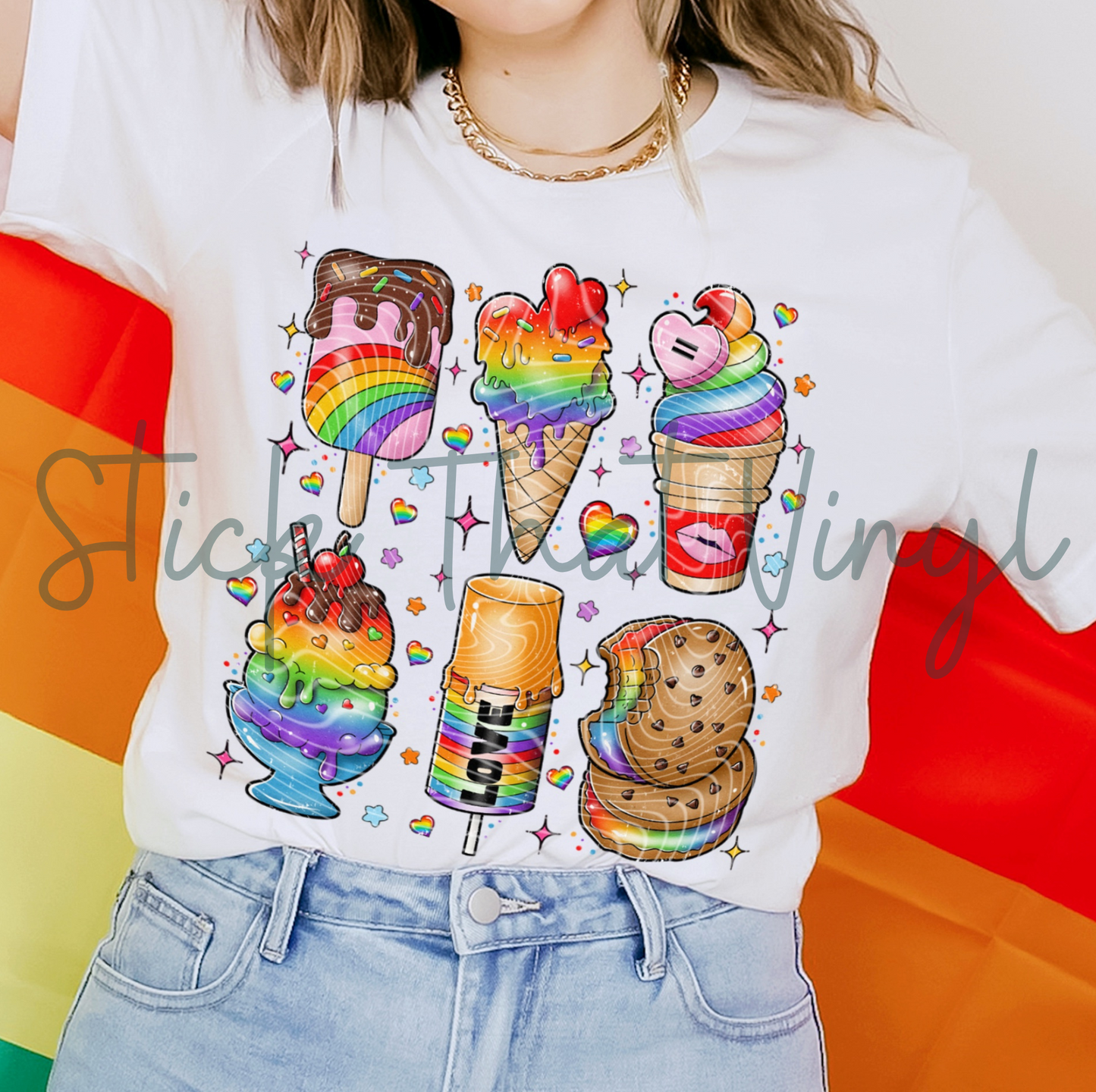 Pride Ice Creams Sublimation Clothing Transfer