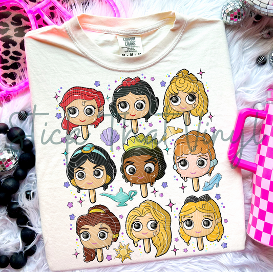 Princesses Sublimation Clothing Transfer