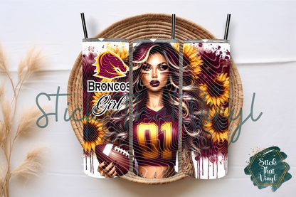 Bronco Girl 20oz Tumbler Sublimation Wrap