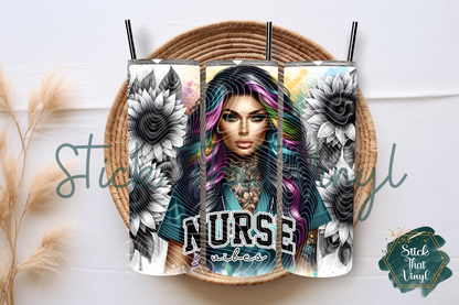 Nurse Vibes 20oz Tumbler Sublimation Wrap