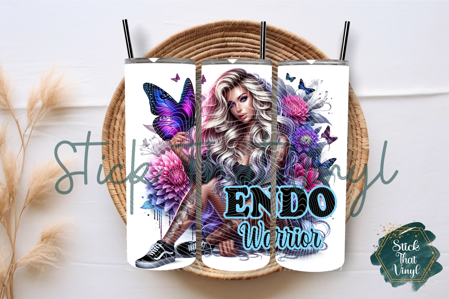 Endo Warrior 20oz Tumbler Sublimation Wrap