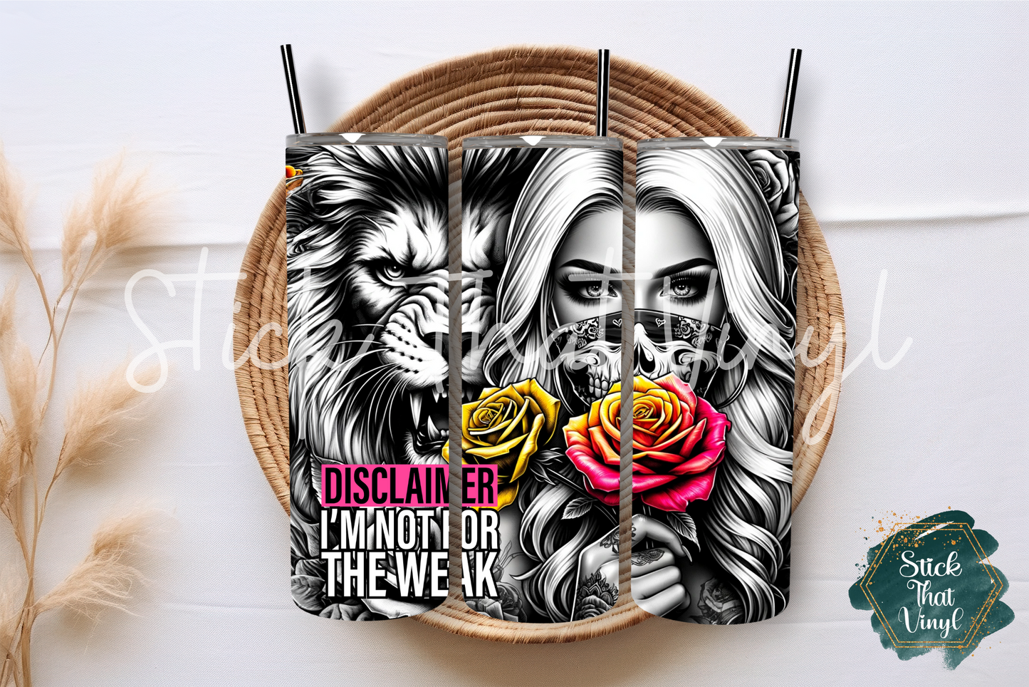 Lion Girl 20oz Tumbler Sublimation Wrap