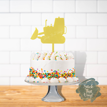 Bulldozer Cake Topper