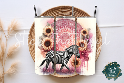 Mandala Zebra 20oz Tumbler Sublimation Wrap