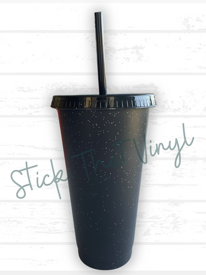 24oz Glitter Coloured Cold Cups