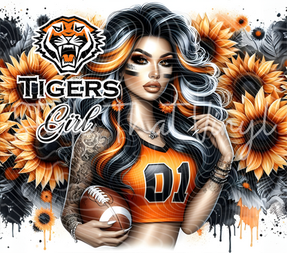 Tiger Girl 20oz Tumbler Sublimation Wrap