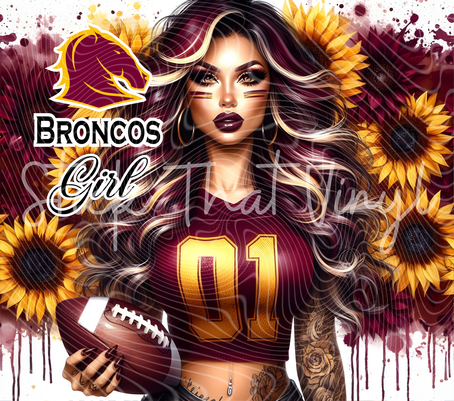 Bronco Girl 20oz Tumbler Sublimation Wrap