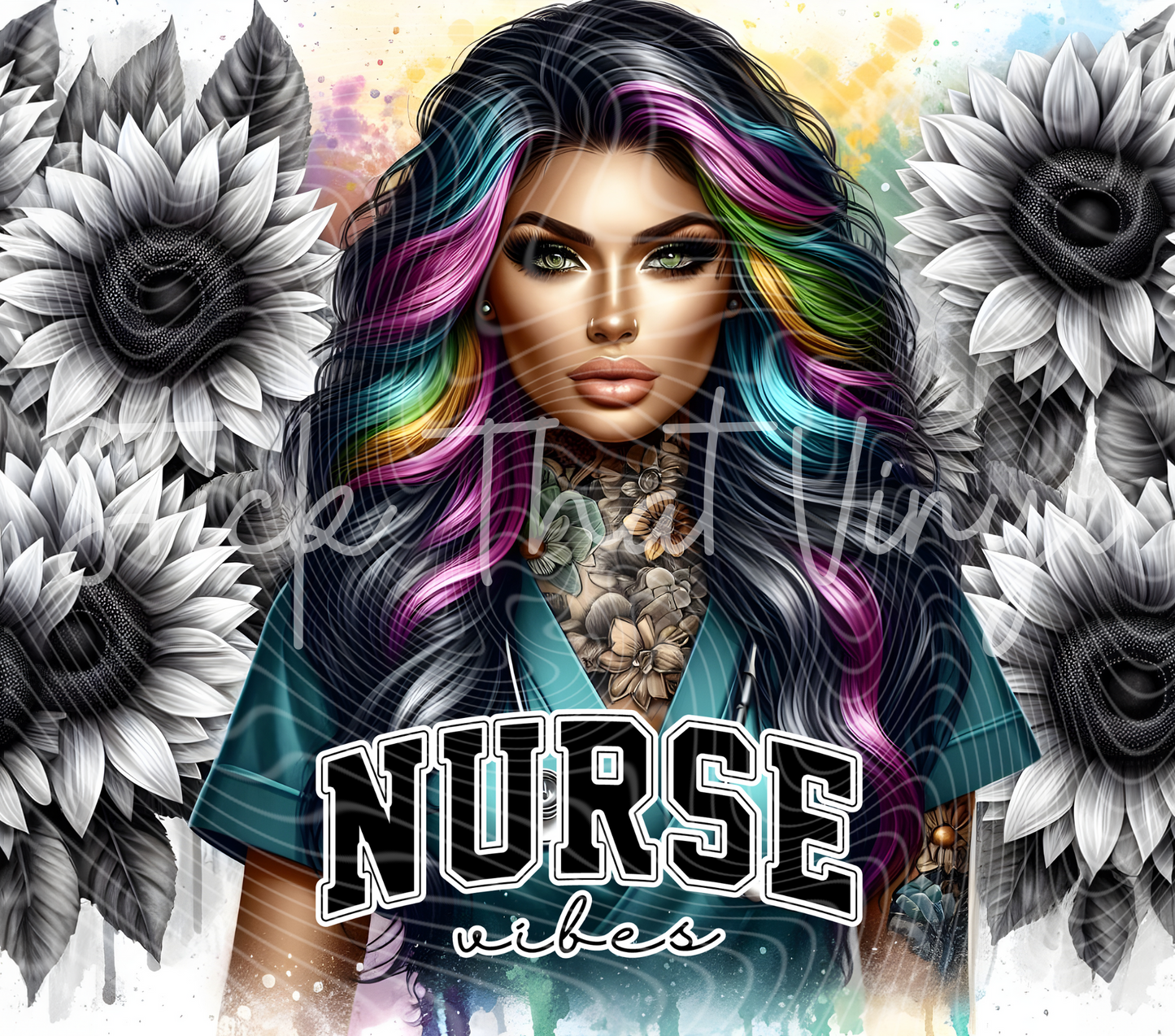 Nurse Vibes 20oz Tumbler Sublimation Wrap