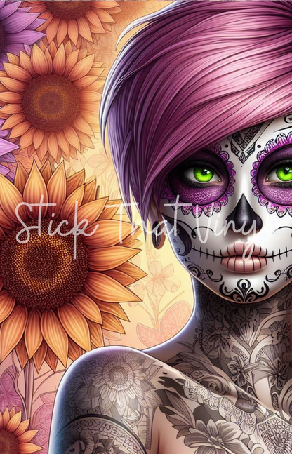 Day of The Dead Girl Design 10 Phone Sublimation Transfer