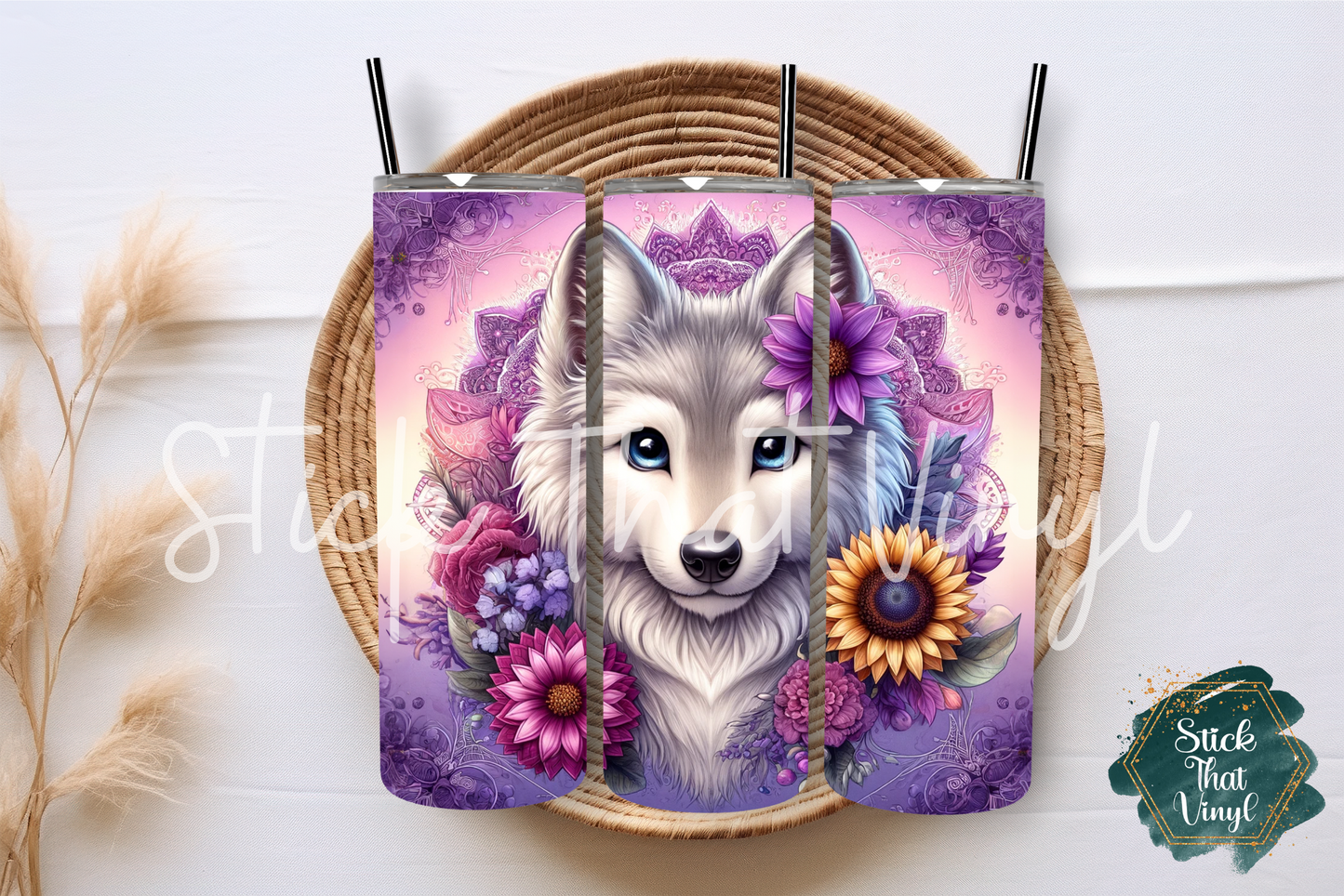 Baby Wolf 20oz Tumbler Sublimation Wrap