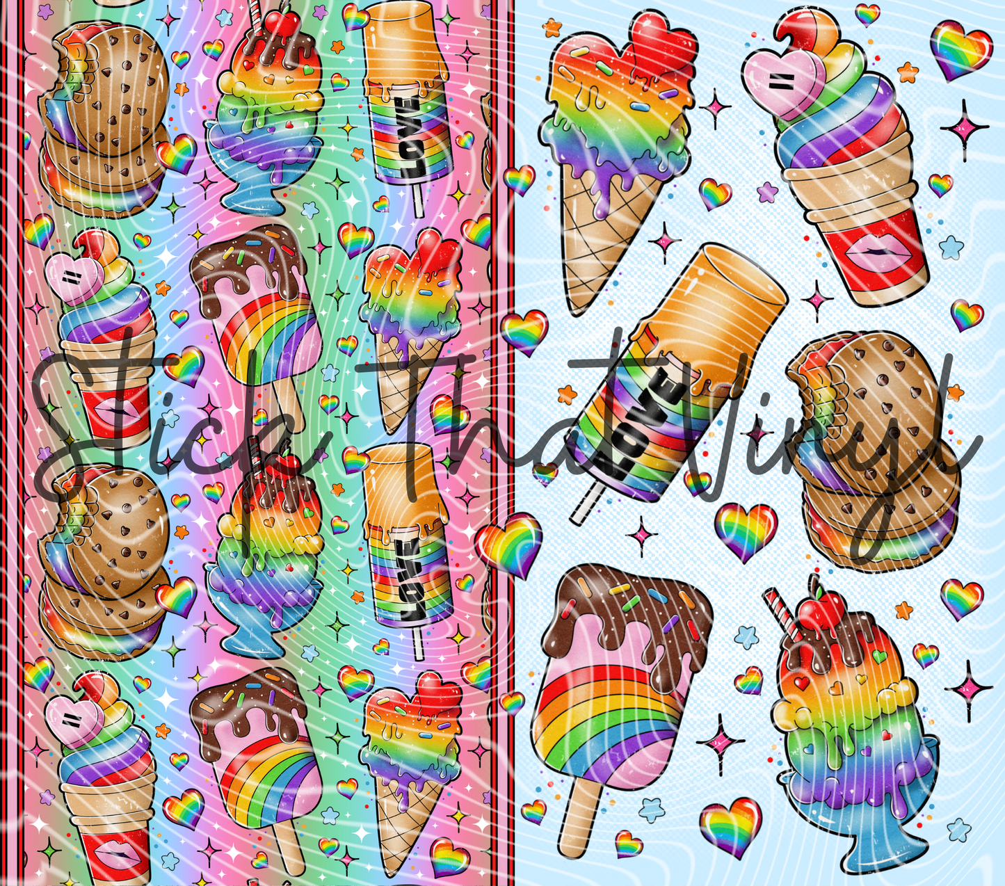 Pride Ice Creams 20oz Tumbler Sublimation Wrap