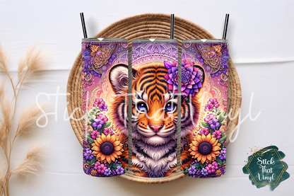 Baby Tiger 20oz Tumbler Sublimation Wrap