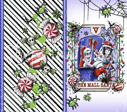 The Mall Santa 20oz Tumbler Sublimation Wrap