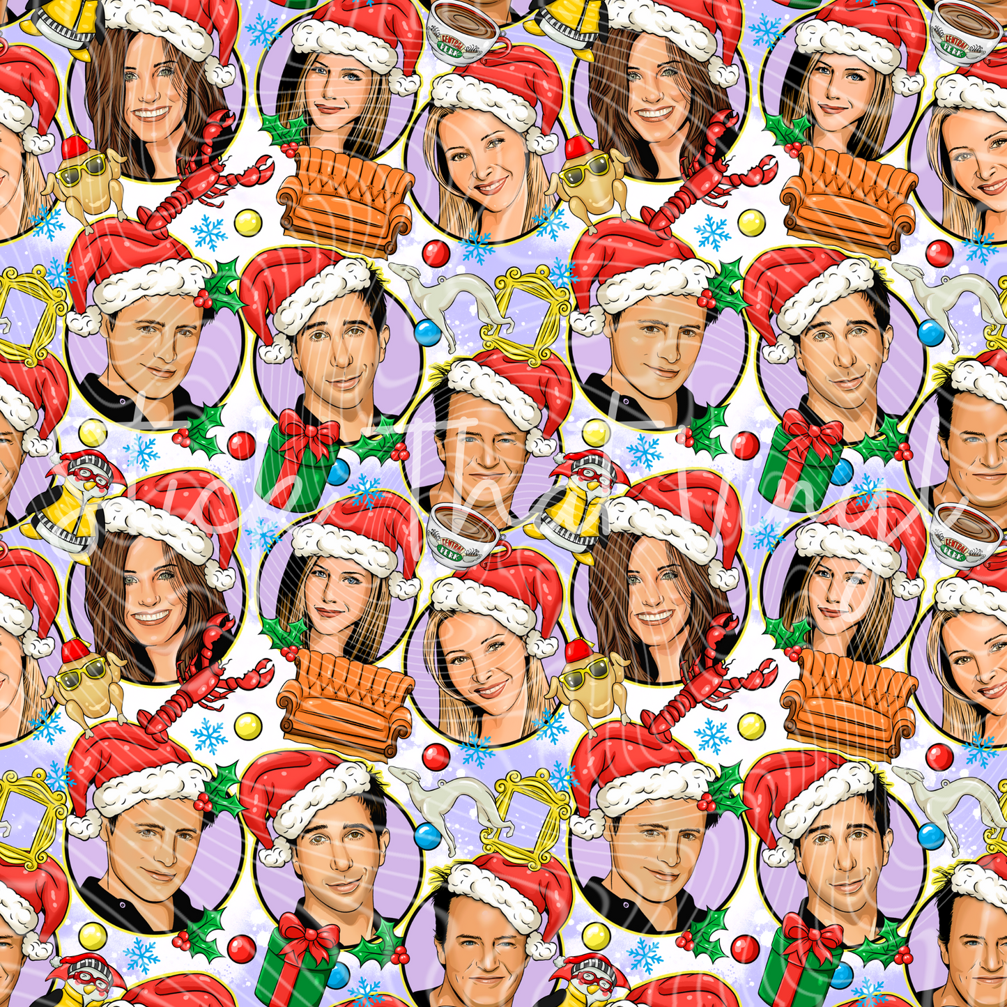 Friends Christmas Sublimation Pattern