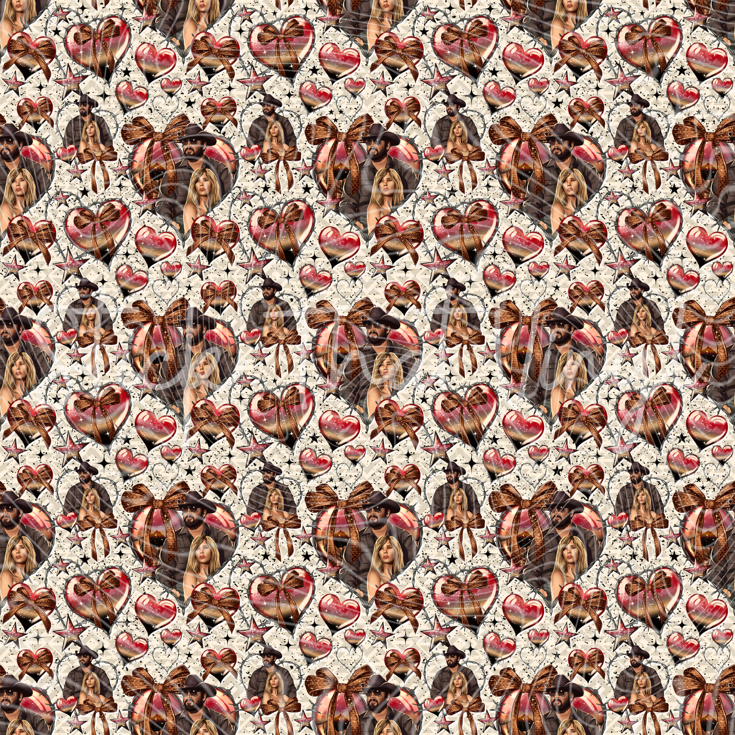 Western Love Seamless Pattern