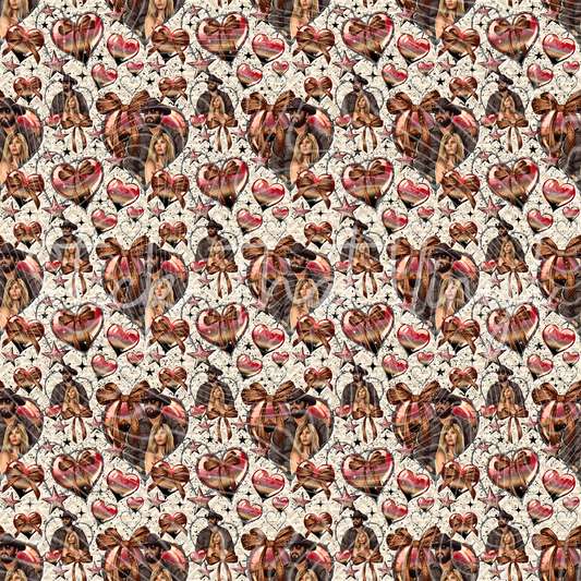 Western Love Seamless Pattern