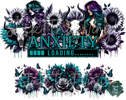 Anxiety Loading 40oz Tumbler Sublimation Wrap