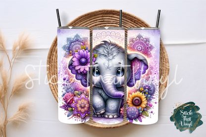 Baby Elephant 20oz Tumbler Sublimation Wrap