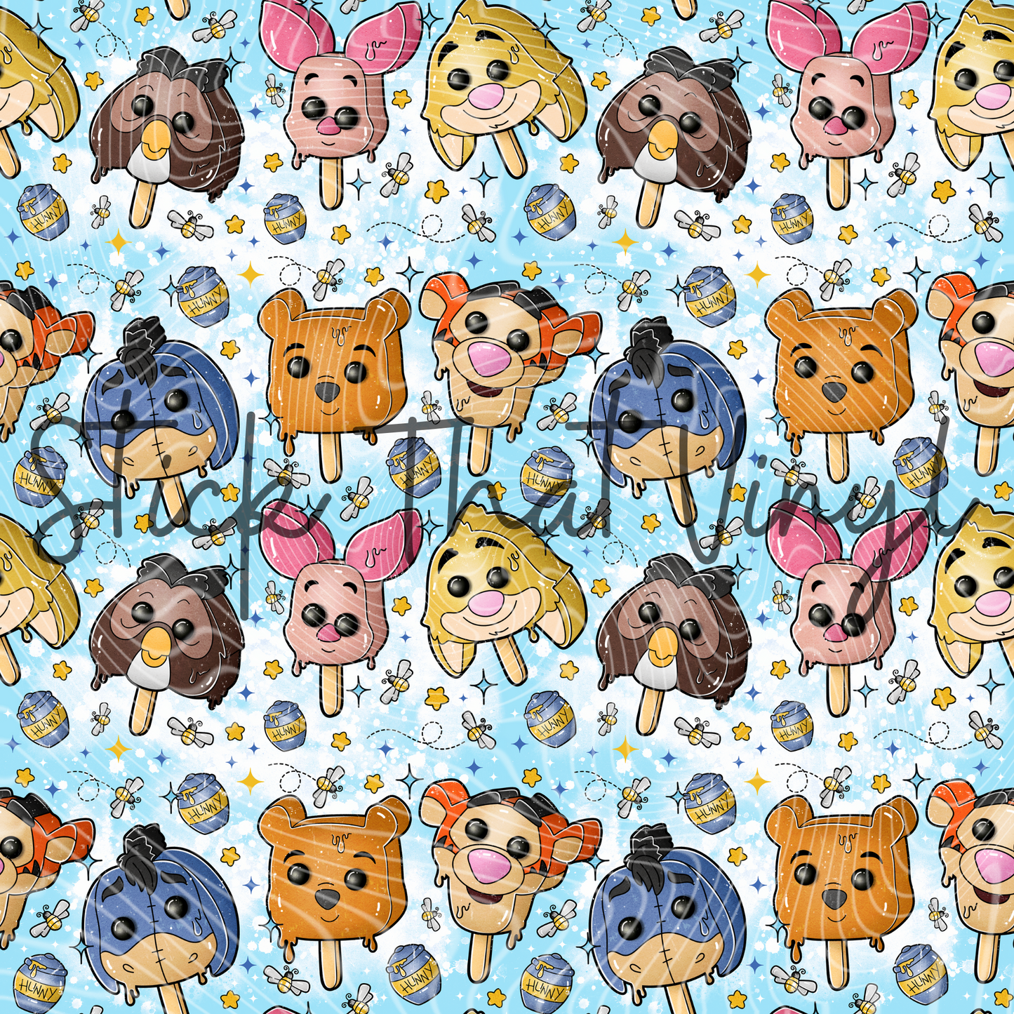 Winnie and Friends Popsicle Pattern