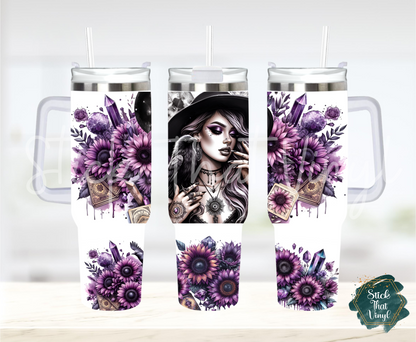 Witchy Vibes 40oz Tumbler Sublimation Wrap