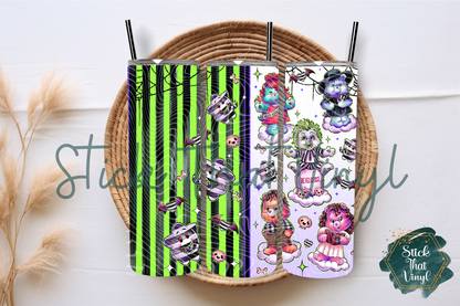 Beetlejuice Bears Design 2 20oz Tumbler Sublimation Wrap