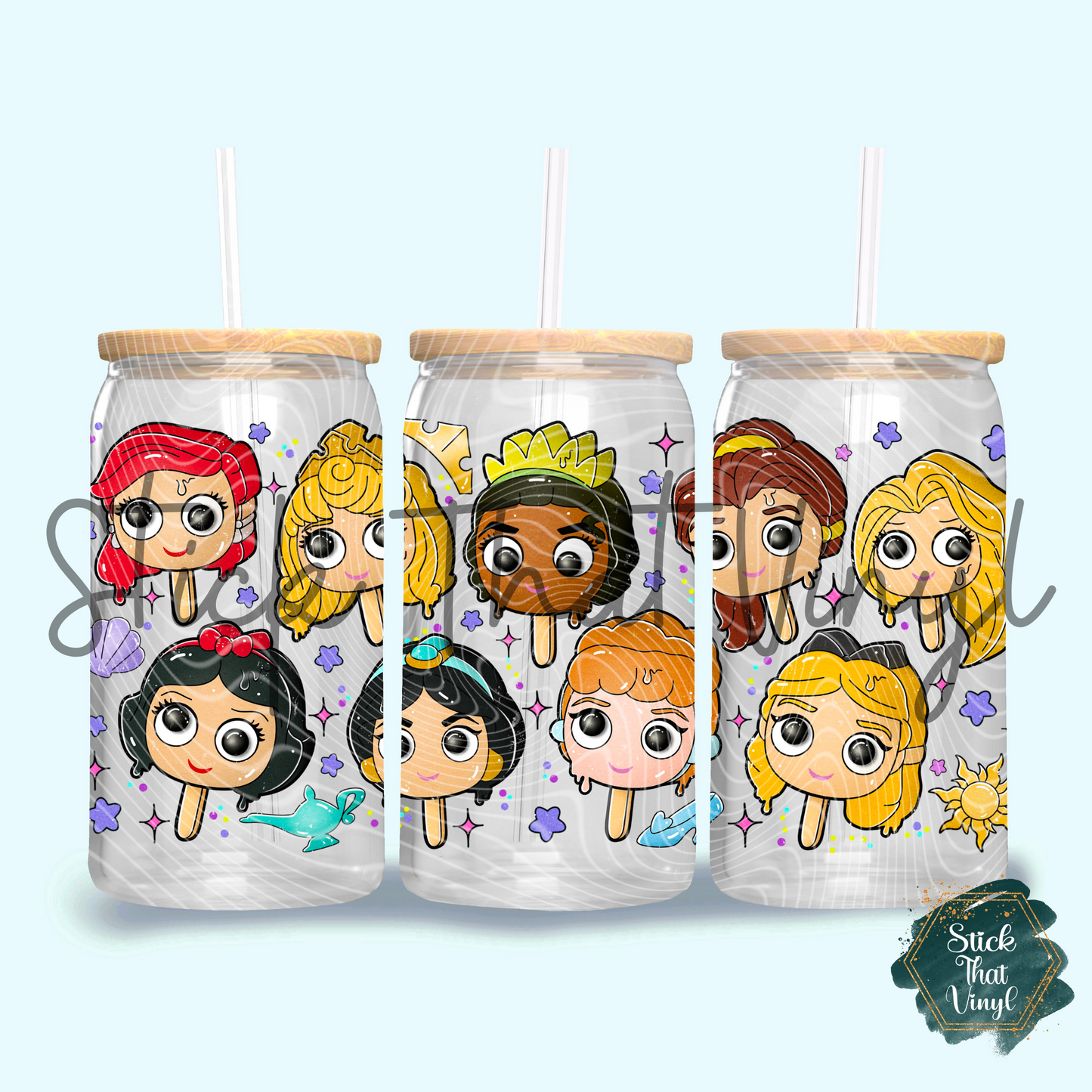 Princesses 16oz Tumbler Sublimation Wrap