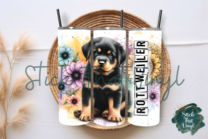 Rottweiler 20oz Tumbler Sublimation Wrap