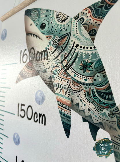 Sea Animals Boho Height Chart