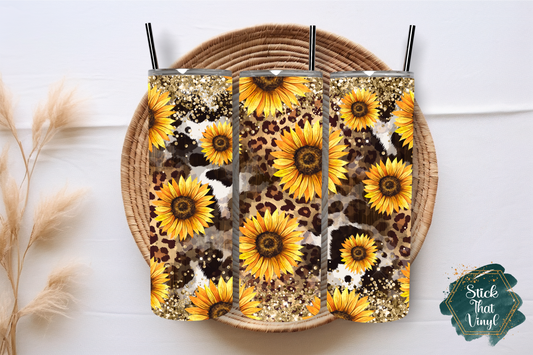 Sunflower Western 20oz Tumbler Wrap