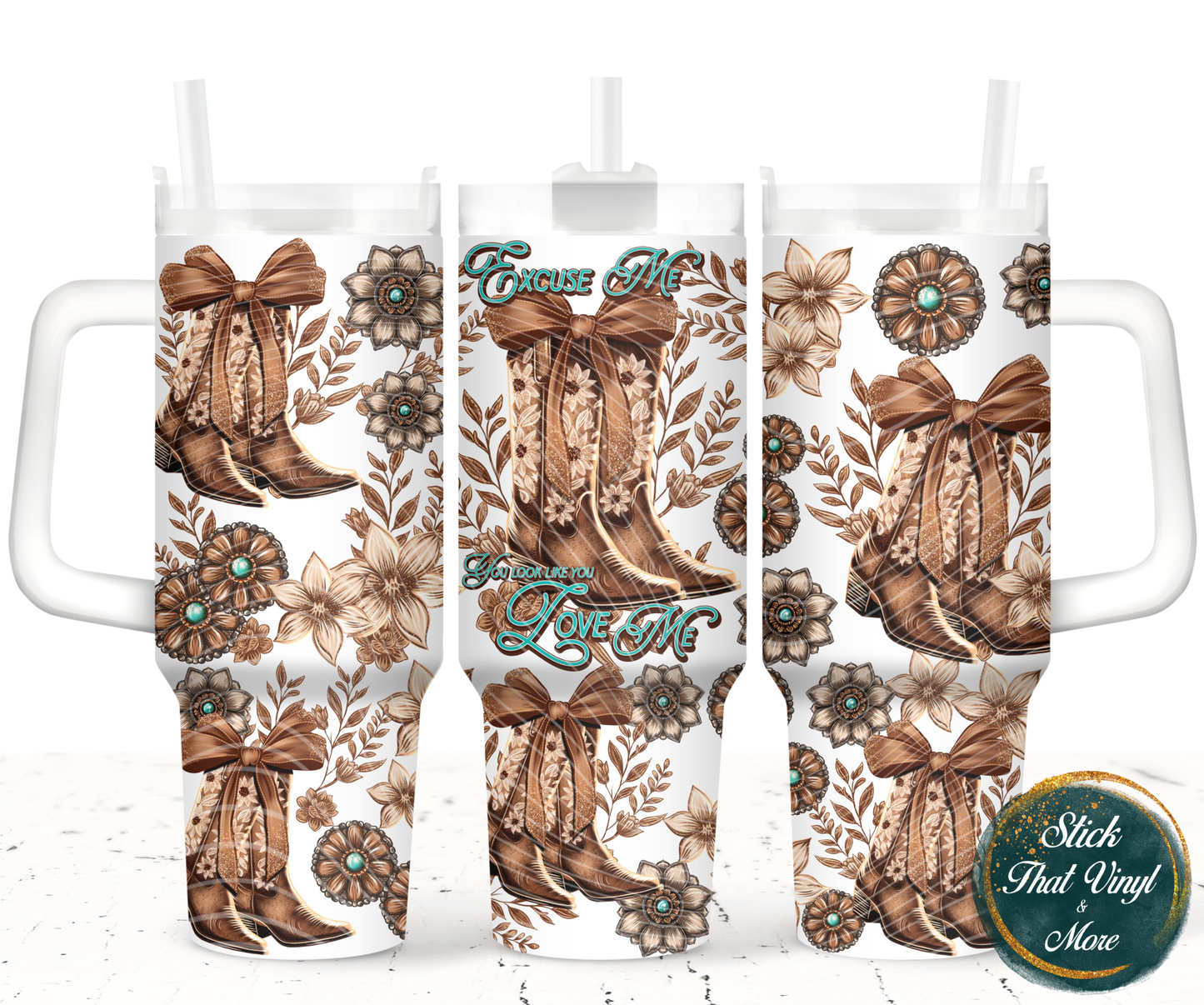 Excuse Me 40oz Tumbler Sublimation Wrap