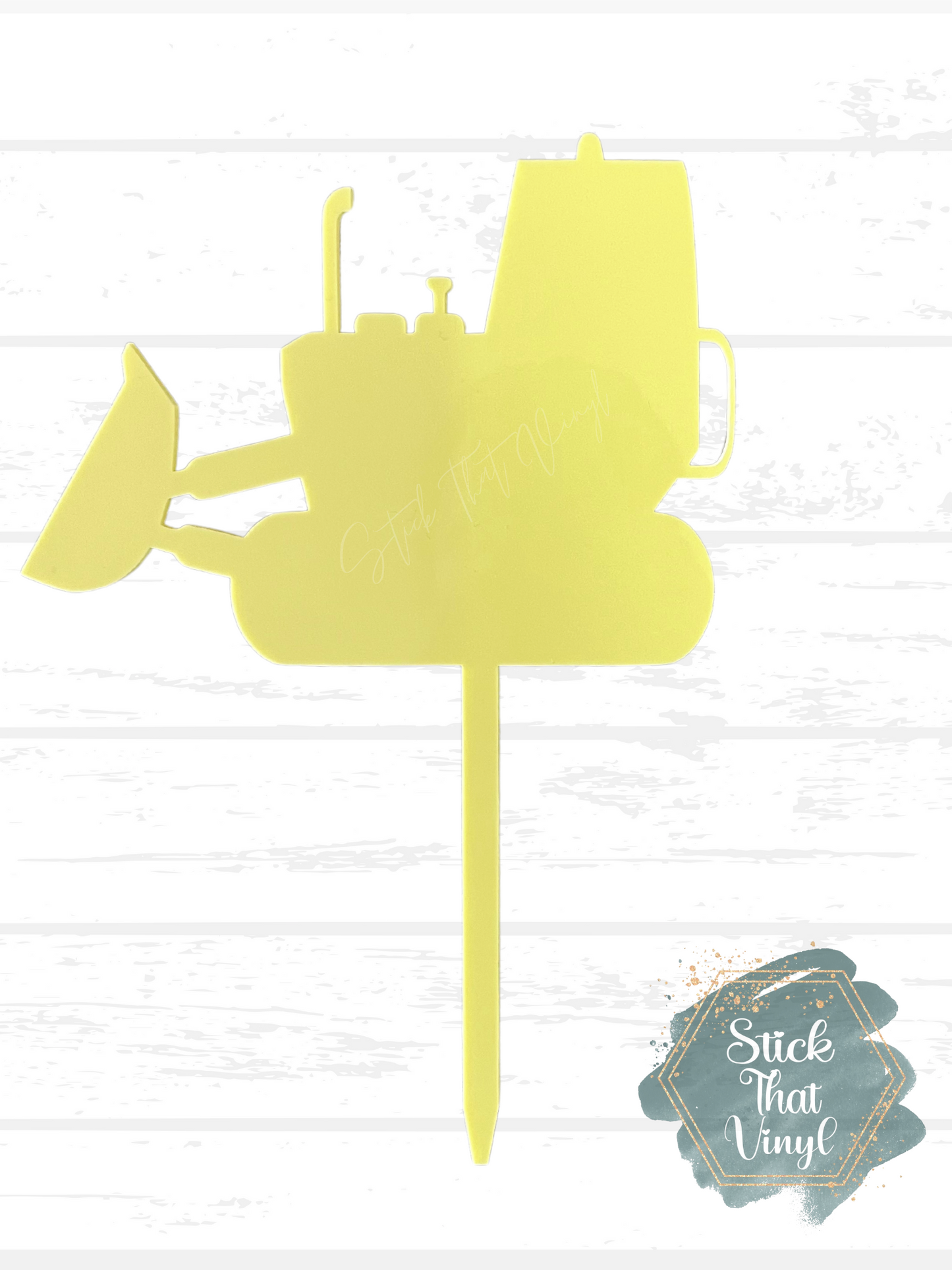 Bulldozer Cake Topper