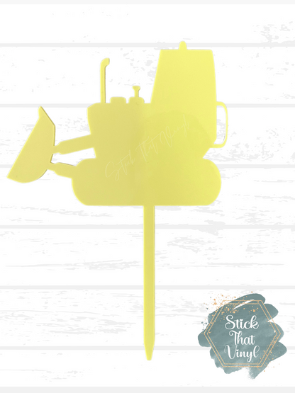 Bulldozer Cake Topper