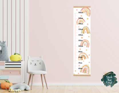 Boho Rainbow Height Chart